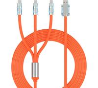 Cable cargador 3 en 1, carga rápida USB-C de 60 W, cable USB múltiple de 1,2 m, cable de carga universal con iOS/Tipo-C/Micro USB, para