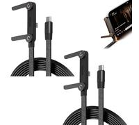 Cable Cargador Basemo Invisible Holder - De Carga Rápida 2 En 1 240 W Con Soporte Plegable Integrado for Juegos, Oficina, Coche Y Viajes. Compatible iPhone 15-17, Smartphones Tabletas(C-c*2)