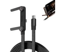 Cable Cargador Basemo Invisible Holder - De Carga Rápida 2 En 1 240 W Con Soporte Plegable Integrado for Juegos, Oficina, Coche Y Viajes. Compatible iPhone/Smartphones Tabletas(C-c*1(FOR15-17))