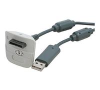 Cable Cargador Compatible Mando Inalámbrico Microsoft XBOX360 Color Blanco, Resistente