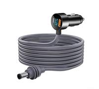 Cable cargador de coche CC 3 en 1 para Starlink-Mini, fuente de alimentación impermeable de 12 V-24 V, 60 W para QC3.0 PD3.0 cable de carga rápida USB doble, para camiones o yates (12-24V-5A 3 metros)