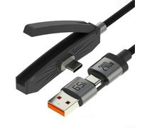 Cable cargador de doble cabezal de alta velocidad de 240 W aprobado por MFi A a para trenzado para Carplay Auto Charge 1,8 metros
