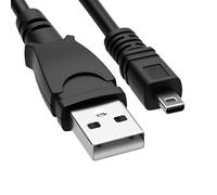 Cable cargador de repuesto para cámara Panasonic Lumi DMC TZ61 TZ40 TZ70 DMCZS19 para Sony DSLR-A100 A300 A700 adecuado para Nikon Series CoolPix 2100 2200 3100 carga y transferencia rápida de datos