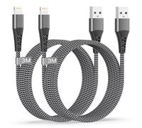 Cable Cargador iPhone 3M 2Pack [Certificado MFi], Cable iPhone Carga Rapida CABLE Lightning USB 3m Largo Nylon Trenzado cable iPhone USB Lightning C ABLE para 14 13 12 11 Pro Max/XS/XR/8/7/6/5/SE/iPad