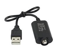Cable cargador USB 510 con indicadores, para cigarrillos electrónicos, Ego-C, Ego-T, sin nicotina (negro, 1 unidad)