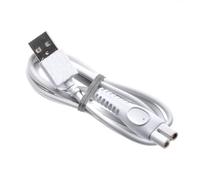 Cable cargador White USB Type A 2 Pin Charger Charging Cable CP2013/01 compatible with Philips Electric Shaver