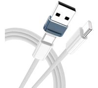 Cable Carplay para iPhone 17 Air 16 Pro Max 5G,1Metro Cable USB C a USB C con Adaptador USB para Coche Cable Tipo C Nailon 45W PD Carga Rápida para iPhone 15 Pro 15 Plus Galaxy A55 Pixel Android Auto