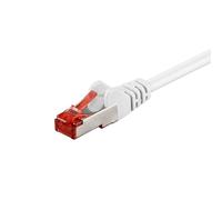 Cable CAT 6 Cable de red LAN para Gigabit Ethernet Cable de conexión blindado S-FTP con conector RJ45, 15 metro, blanco