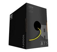 Cable CAT6 Plenum (CMP), 1000 pies | 23AWG 4 pares, cable de red sólido de 550 MHz sin blindaje (UTP), disponible en color azul, blanco, verde, gris, negro y amarillo (amarillo)