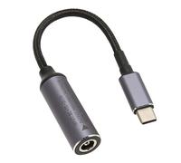 Cable CC a Tipo C, Entrada Hembra de 6,5 Mm X 1,4 Mm 100 W a Salida Macho Cable de Nailon Tipo C a DC6514, Ligero y Portátil, Aleación de Aluminio, para Tableta, Teléfono, PC