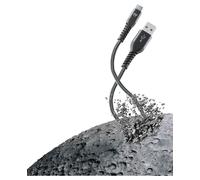 Cable Cellularline Extreme - Tipo-C Cable USB Ultra Resistente Gris/Negro