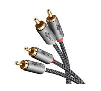 Cable cinch estéreo Goobay Plus, 3,0 m