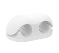Cable Clips, Pen Holder Clip, Single Hole, Double Holes, Flexible Strong Adhesive Space Saver Minimal Easy Mount Reusable Lightweight, Silicone Wire Organizer for Home Desktop Study, Black, White