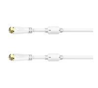Cable coaxial (1,5 m, Blanco, Medidas de blindaje: 100 dB)