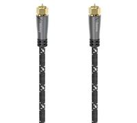 Cable coaxial (1,5 m, Gris/Negro, Medidas de blindaje: 120 dB)