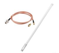 Cable coaxial, 1 m de cable de baja pérdida de antena exterior para LoRa y helio Mineros Antena omnidireccional de fibra de vidrio 12 dBi Ganancia impermeable para agricultura y vigilancia urbana