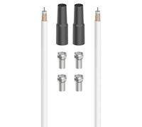 Cable coaxial (20 m, Blanco, Medidas de blindaje: 100 dB)