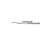 EMOS S5141 - Cable de antena (100 m, cable coaxial para SAT, TV y CCTV tipo CB100F, doble apantallado, 75 dB, resistencia 75 ohmios), color blanco