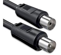Cable coaxial, de 1aTTack. Conector F para antena satélite (de conector coaxial macho a coaxial hembra) Blindado doble, triple y cuadriple. 75, 85, 100, 110, 120 y 125 dB