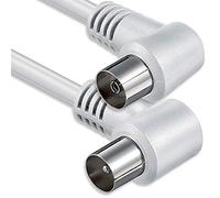 Cable coaxial, de 1aTTack. Conector F para antena satélite (de conector coaxial macho a coaxial hembra) Blindado doble, triple y cuadriple. 75, 85, 100, 110, 120 y 125 dB