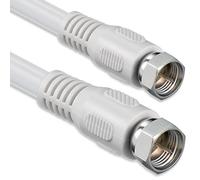 Cable coaxial, de 1aTTack. Conector F para antena satélite (de conector coaxial macho a coaxial hembra) Blindado doble, triple y cuadriple. 75, 85, 100, 110, 120 y 125 dB SAT weiß F-F 85db 3,5 Meter