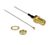 Cable coaxial DeLOCK 88812 0,2 m MHF III (I-PEX) a SMA Gris
