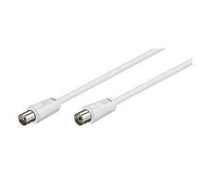 Cable coaxial Genérica 5 m blanco macho a hembra para antena TV