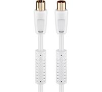 Cable coaxial Goobay 2,5 m macho/hembra blanco para antena de TV