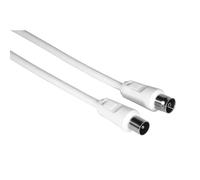 Cable coaxial Hama 00205028 1,5 m blanco doble blindaje macho-hembra