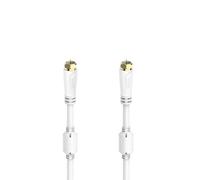 Cable coaxial Hama 00205255 10 m blanco conectores F macho oro