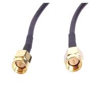 Cable coaxial RG174, conector SMA macho a RPSMA for crimpar for extensión RG-174, cable de alimentación cobre for antena tarjeta(Type1-1pcs,4M)