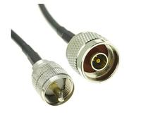 Cable coaxial RG58 de 15/30/50/100 cm con conector macho UHF PL-259 a N(1Pcs 10inch)