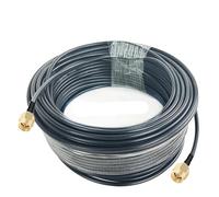 Cable coaxial SMA macho a SMA macho, 50 Ohm, LMR195, cable de extensión RF de baja pérdida para antena WiFi 4G LTE Ham Radio ADS-B, longitud 20 cm-30 m (SMA M a SMA F, 30 m)