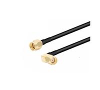Cable Coaxial SMA macho a SMA macho de alta frecuencia RG58 RF, adaptador de conector de Cable de extensión de antena WiFi de 50ohm, 1 unidad(SMA M to RP M90,30CM)