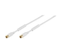 Cable coaxial Vivanco 48/30 15GW 1,5 m blanco conectores IEC oro