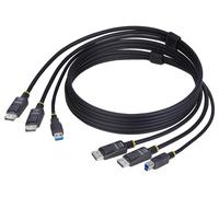 Cable Combinado Dual Displayport Y Usb 3.2 Gen 1 Para Interruptores Kvm, 1.8M