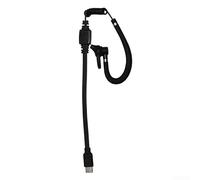 Cable compacto para auriculares de intercomunicador con interfaz tipo C optimizada para compatibilidad con mini Walkie-Talkie y sonido consistente (catéter negro)