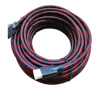 Cable compatible con HDMI 1080P 3D, compatible con divisor, interruptor, PS4, LED, TV Box, Xbox, proyector, computadora(Braid red black 2,10m)