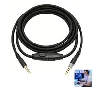 Cable con Control de Volumen Compatible con HyperX Cloud Alpha y Cloud Mix, Cable de Repuesto para Auriculares Gaming con Control de Volumen Silencio en Línea, Cable Estéreo de 1,5 m para PC Portátil