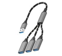 Cable concentrador USB 2.0 con puerto USB compatible con transferencia de archivos, periféricos de carga, adecuado para teléfono, portátil, varios dispositivos