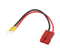 Cable conector de carga de batería de terminal M8, cable de cobre de 10 AWG, fuente de alimentación de carretilla elevadora, panel solar o equipo industrial (30 cm)