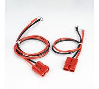 Cable conector de carga de batería de terminal M8, cable de cobre de 10 AWG, fuente de alimentación de carretilla elevadora, panel solar o equipo industrial (100 cm)