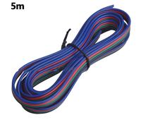 Cable conector de extensión para tira LED RGB 5M4Pin5050 3528, material PVC