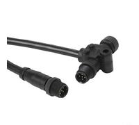 Cable conector divisor en T de 3 vías M125P para NMEA 2000 Backbone, 5 pines, diseño de bloqueo impermeable para equipos marinos