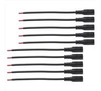 Cable conector hembra de 10 piezas de 12 V CC, 5,5 x 2,1 mm, con cordón de 15 cm para tira de luces LED CCTV.