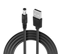 Cable Conector Power USB 5V DC 0.5A Universal, 0.8 m 5.5 x 2.1mm, Altamente Compatible para Dispositivos de Entrada DC como Routers, Luces LED, Ventiladores - Duradero y Resistente