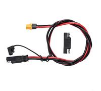 Cable conector SAE a XT60 12AWG, cable de extensión de panel solar de silicona flexible de 3 pies para paneles de 50 W-300 W y estaciones eléctricas portátiles, resistente a altas temperaturas, rojo y