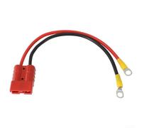 Cable conector SB de 50 A con terminal de anillo M8, carga de batería resistente de 10 AWG para distribución de energía solar de carretilla elevadora EV, alambre de cobre de PVC resistente a la