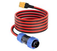 Cable conector XT60 hembra a aviación para estación de energía portátil, adaptador impermeable de bloqueo de 2 pines para generador solar AC200MAX AC200P AC300 AC500 EP500 Pro (3 pies)