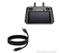 Cable controlador inteligente DJI, BoxWave [DirectSync - USB 3.0 A a USB 3.1 Tipo C] USB C de carga y sincronización para DJI Smart Controller - 6 pies - Negro
